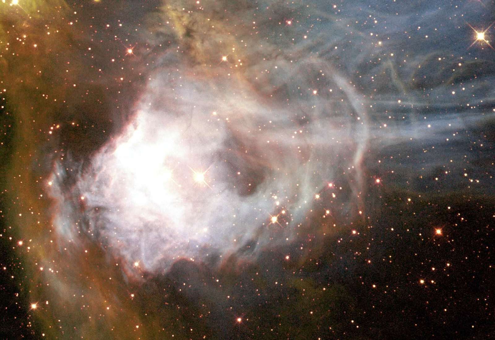 Los hermosos colores de la Nebulosa N44C, en 1996.