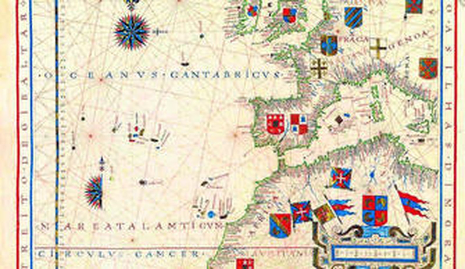 El Atlas Fernão Vaz Dourado, una de las obras que pueden verse en la exposición.