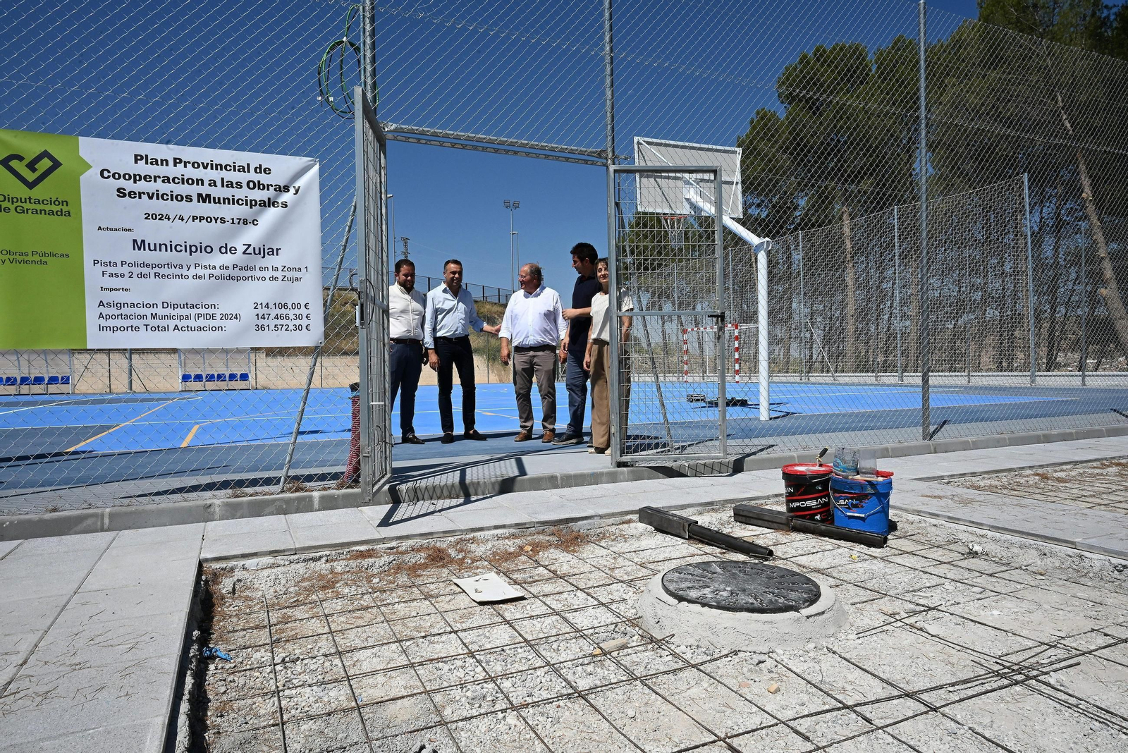 Imagen de las instalaciones deportivas que se están construyendo en Zújar