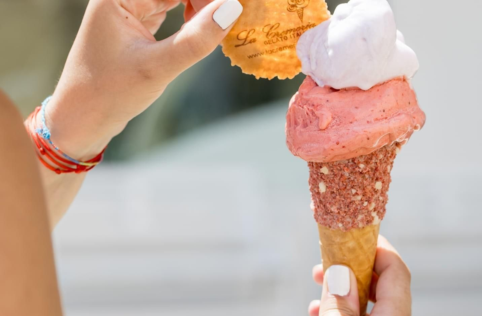 Uno de los helados de la Cremería Gelato Italiano