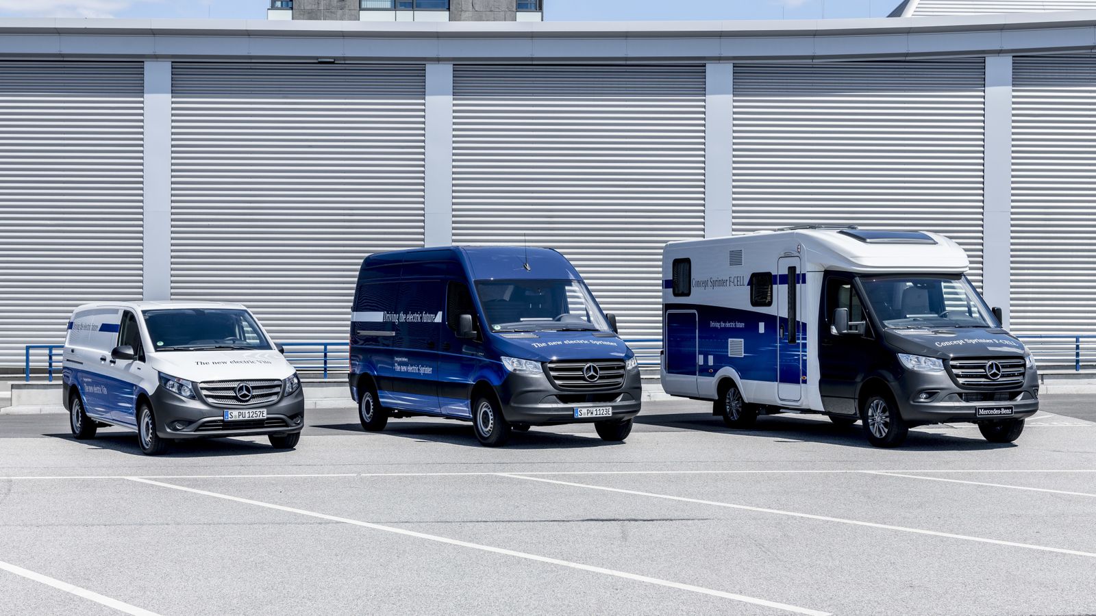 Nuevos desarrollos de Mercedes comerciales: eVito, eSprinter y una autocaravana de hidrógeno.