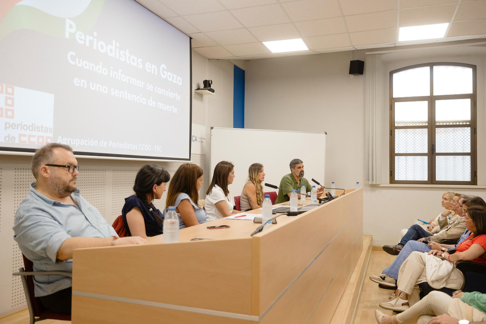 El encuentro de periodistas corresponsales en Gaza, celebrado el miércoles en la UCA El encuentro de periodistas corresponsales en Gaza, celebrado el miércoles en la UCA