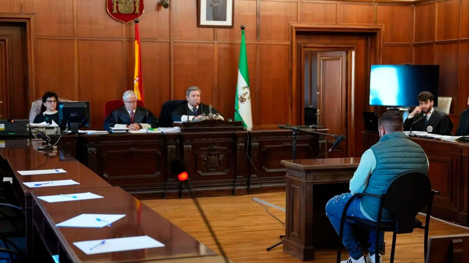 Una imagen de un acusado en un juicio con jurado en la Audiencia de Sevilla.
