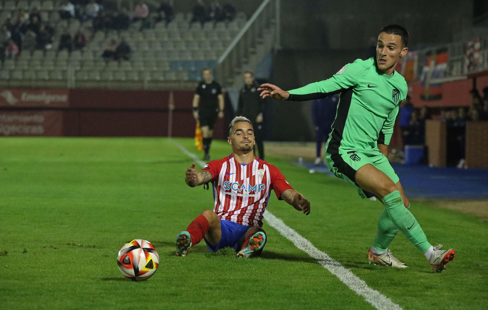 Tomás, en el partido contra el Atlético B.