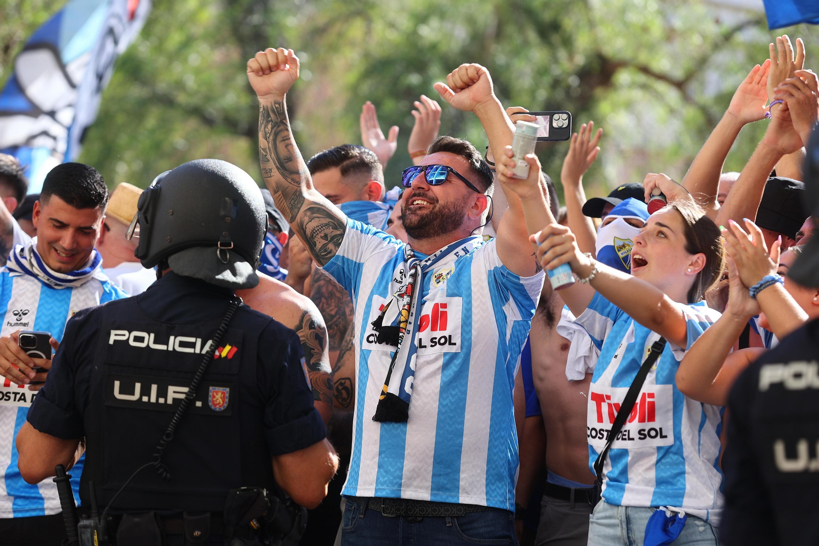 Las fotos de otra exhibición de la afición antes del Málaga-Nàstic
