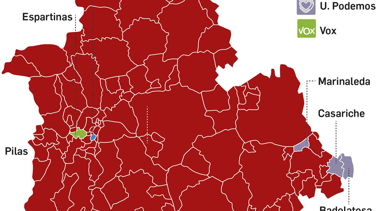 Resultado de las elecciones de 2019 (10-N). Fuente: Gobierno de España.