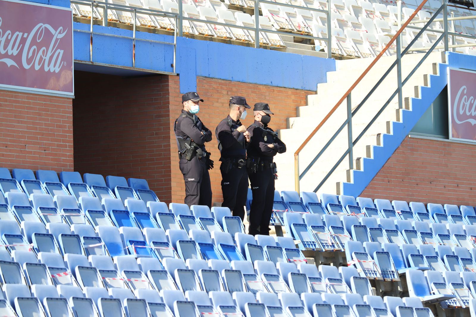 Las imágenes del Nuevo Colombino sin público por las restricciones del coronavirus