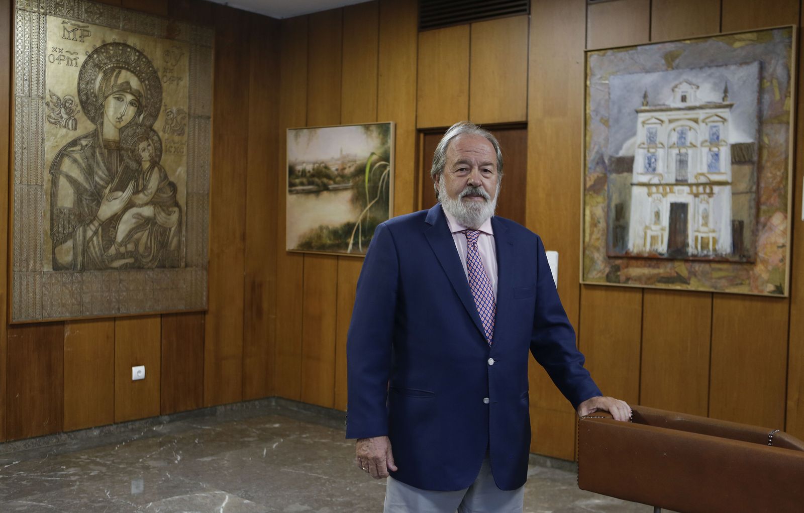 Alfonso Carmona, en la sede del Colegio de Médicos de Sevilla.