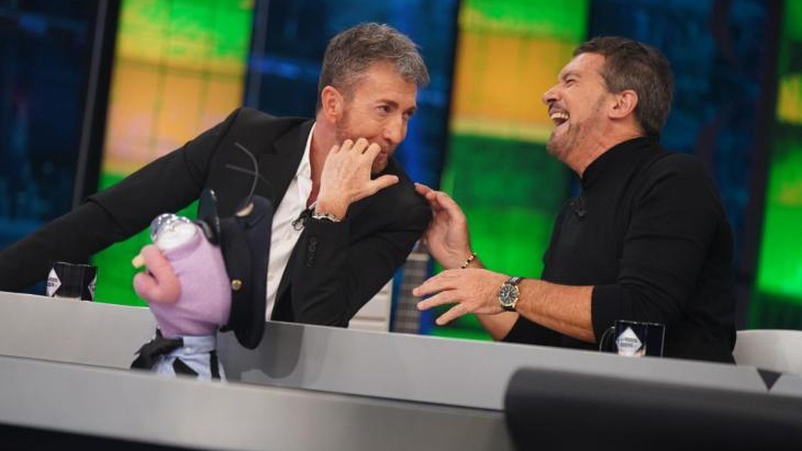 Pablo Motos y Antonio Banderas en 'El Hormiguero'