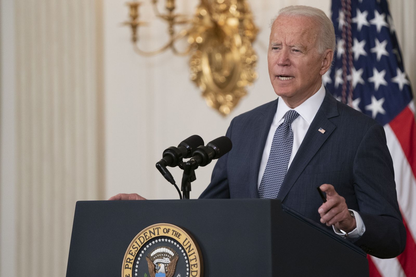 El presidente de EEUU, Joe Biden, durante una conferencia de prensa días atrás
