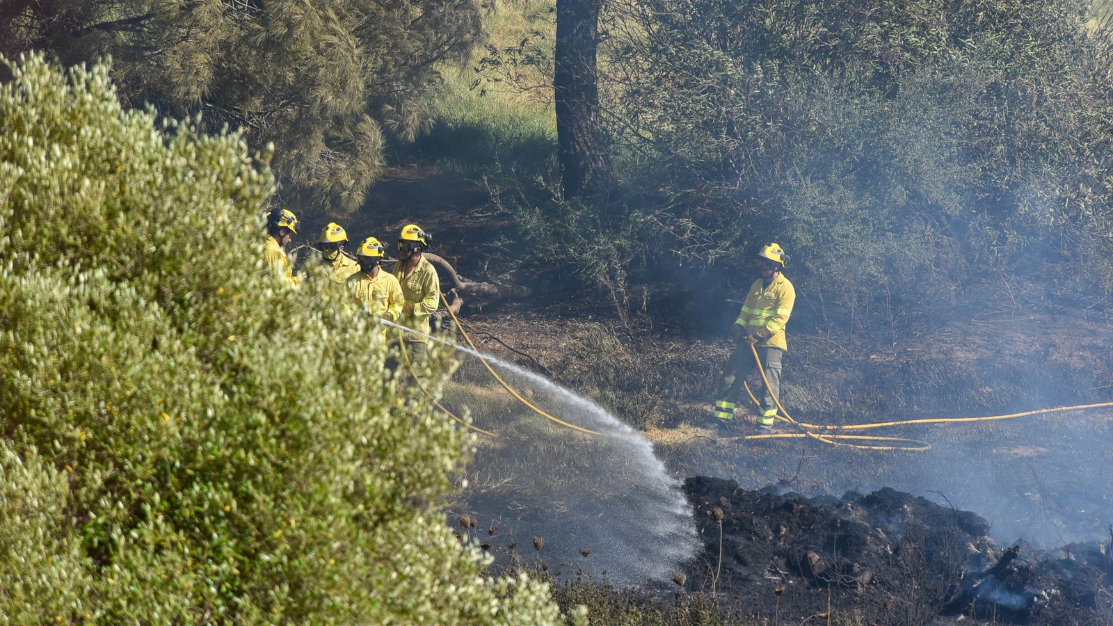 Las fotos del incendio en la barriada de San Bernabé