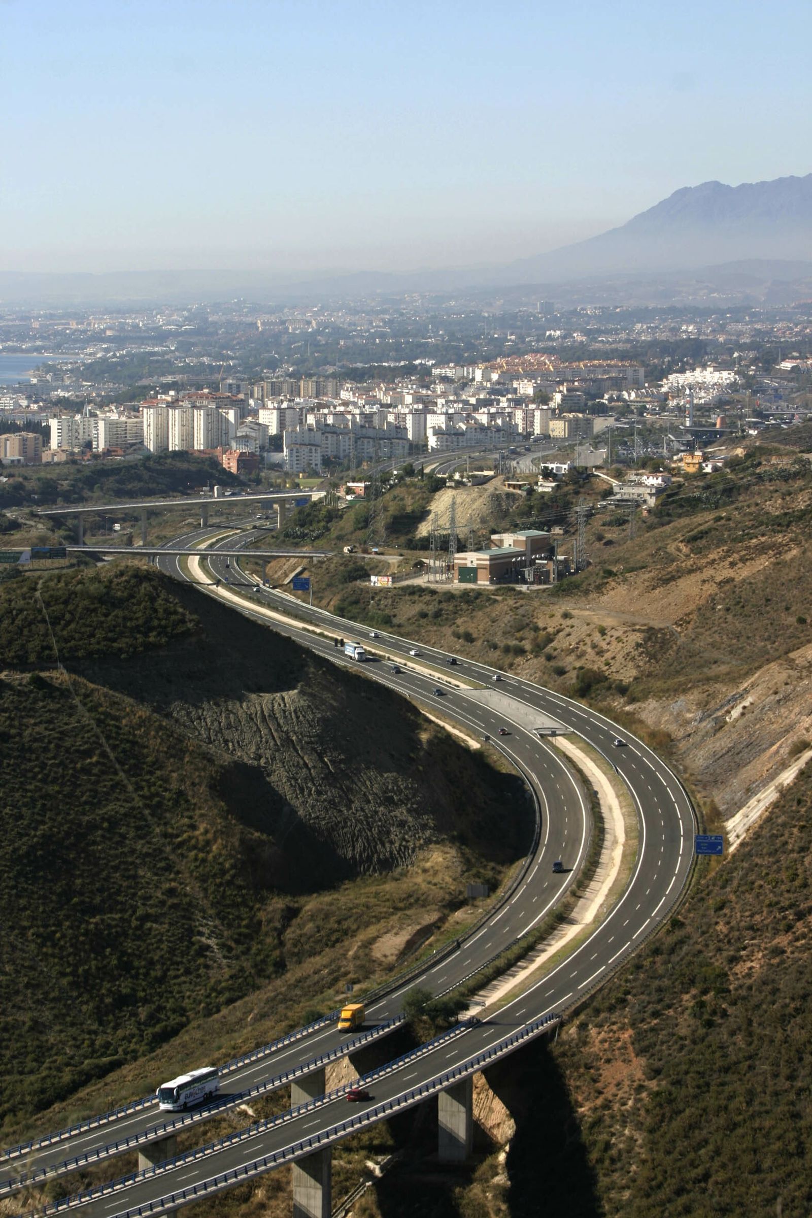 La AP7 con Marbella al fondo, en una imagen de archivo.