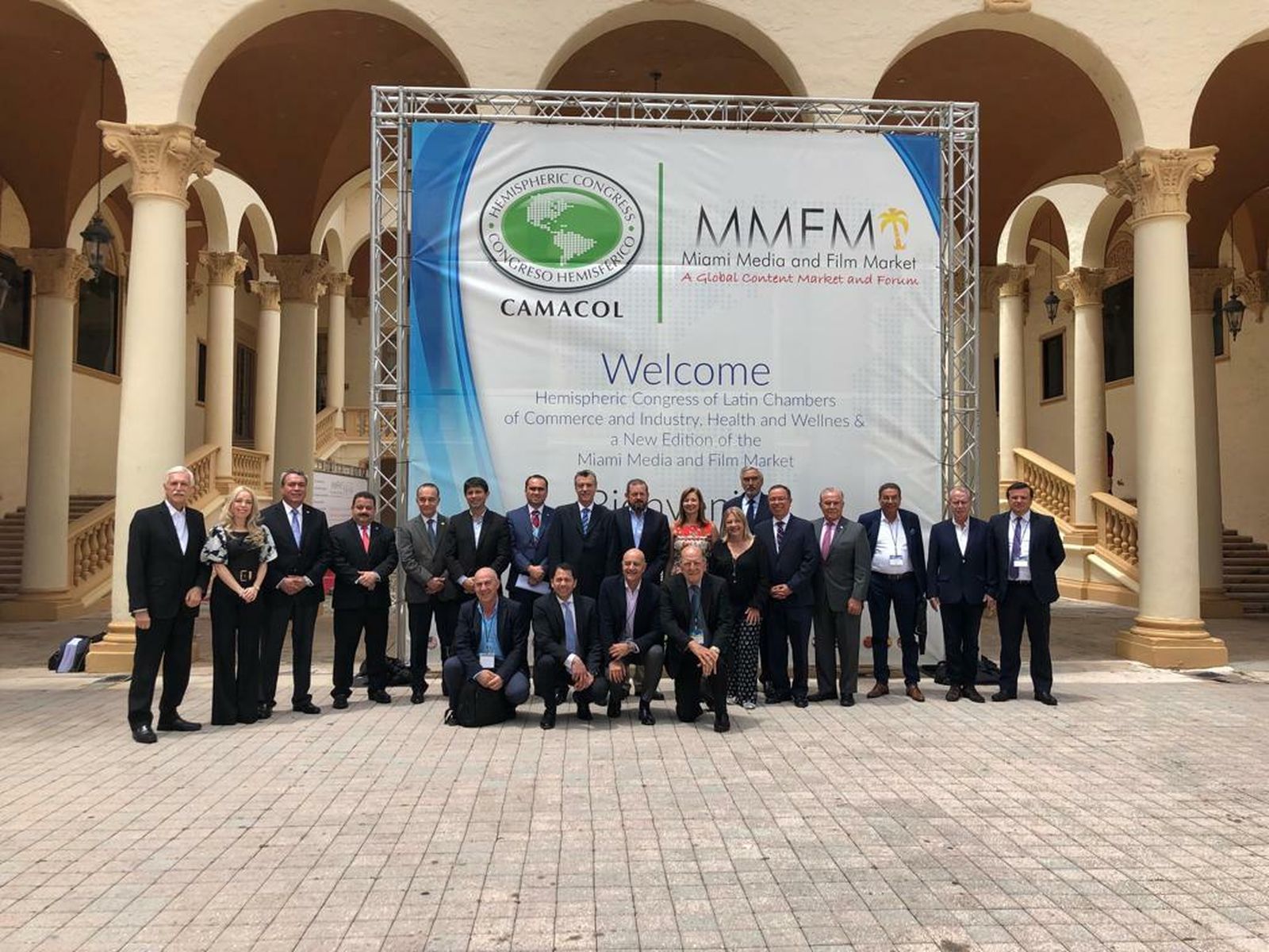 Los presidentes y directores de todas las Cámaras de Comercio participantes, entre ellas, la única española, la de Almería.