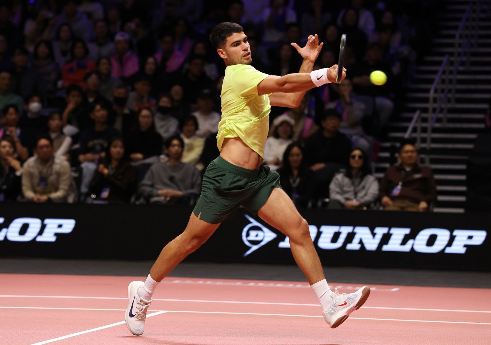 Las fotos de la exhibición entre Alcaraz y Sinner