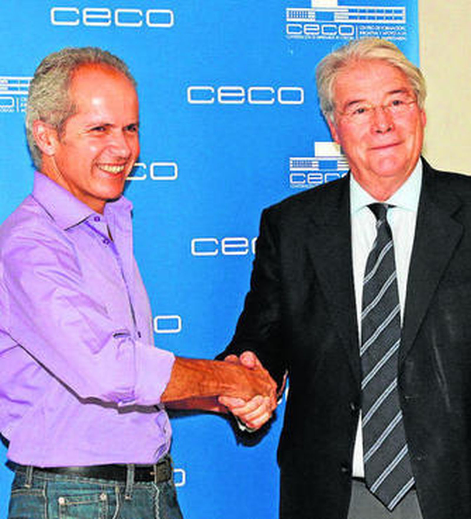 Rafael Blázquez y Luis Carreto, ayer en la sede de CECO.