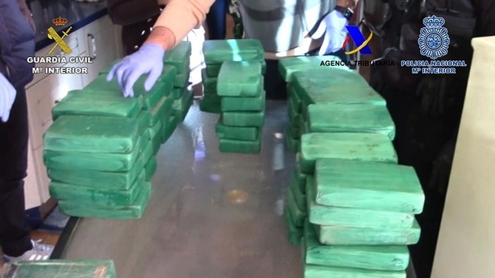 Un alijo de cocaína intervenido.