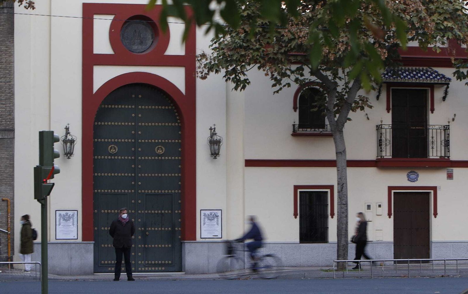 La capilla de la Virgen de los Ángeles, a primera hora de la mañana de este miércoles.