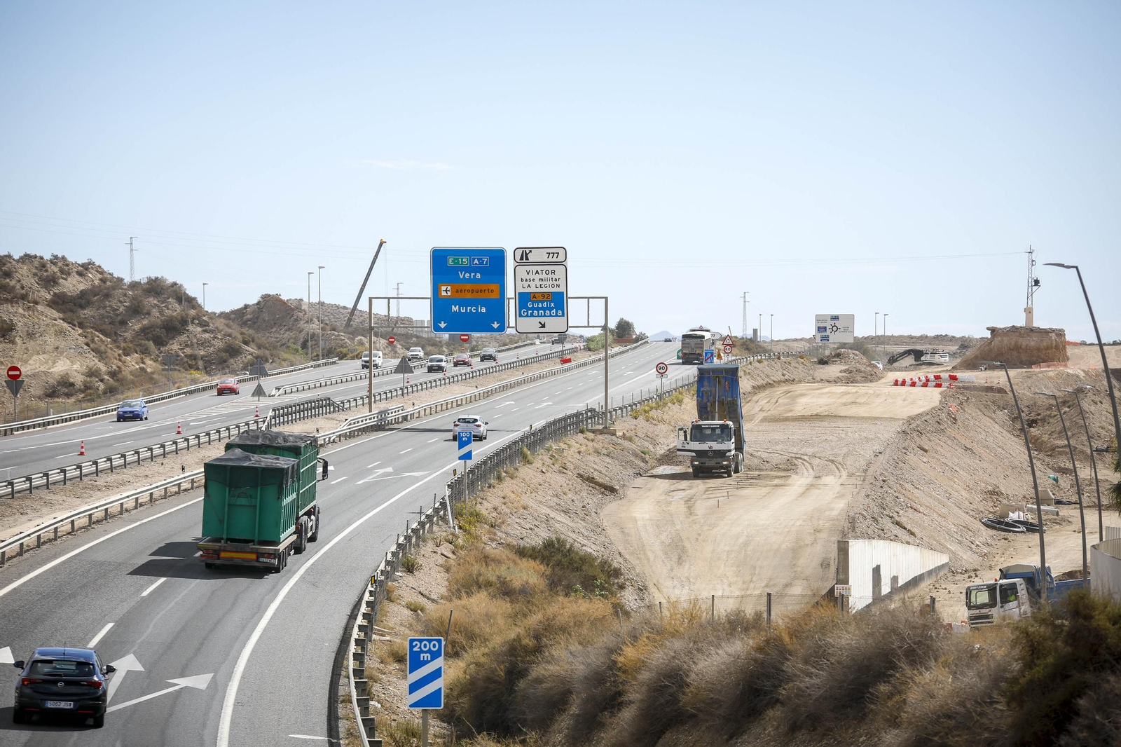 Las imágenes de las obras para la conexión entre la A7 y la A-92 en Viator