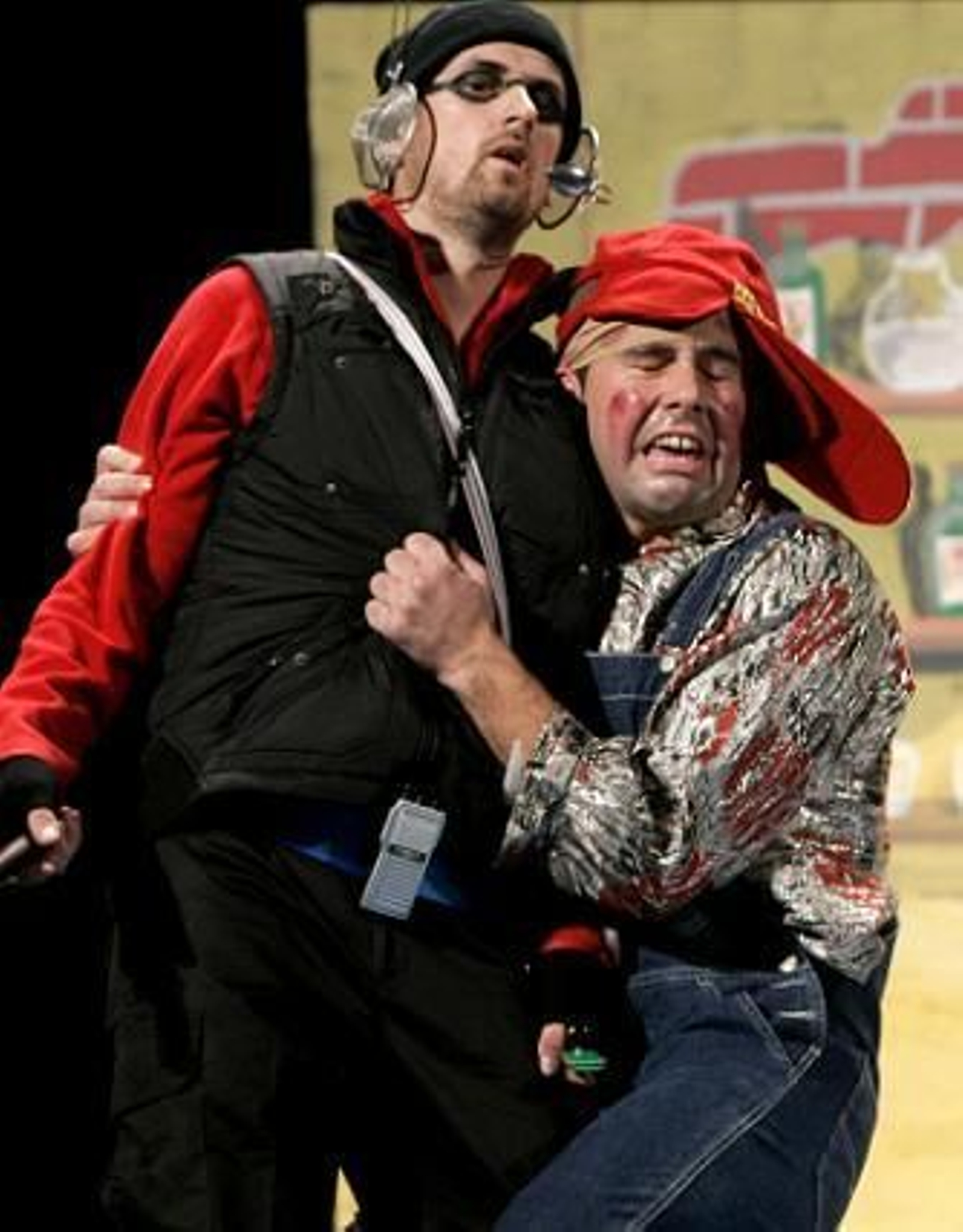 El jefe de los ladrones y el Pompita del cuarteto Los chorizos colgaos. 

Foto: Lourdes de Vicente