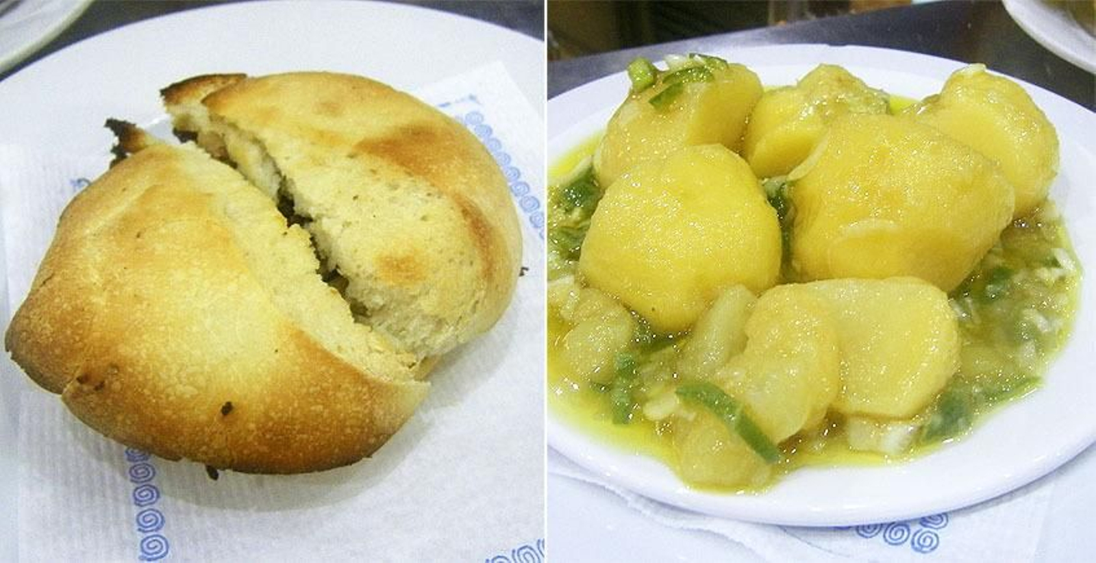 El montaito de pringá y las papas aliñás