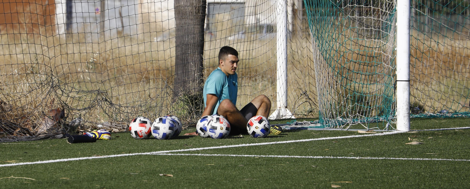 Edu Frías, durante la sesión de este pasado miércoles en la Ciudad Deportiva. Edu Frías, durante la sesión de este pasado miércoles en la Ciudad Deportiva.