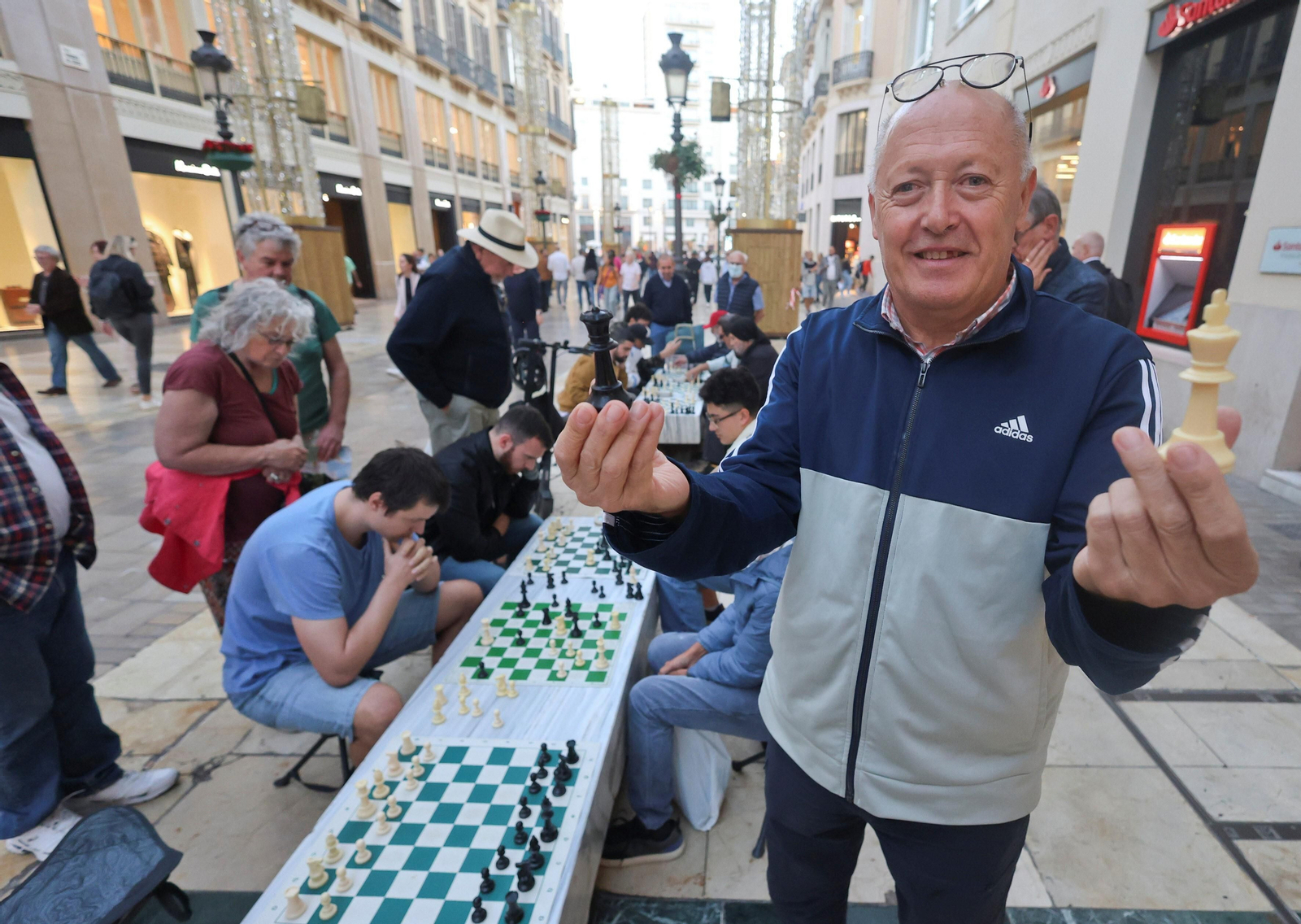 José Antonio Sánchez, el malagueño que decidió empezar a jugar al ajedrez en calle Larios.
