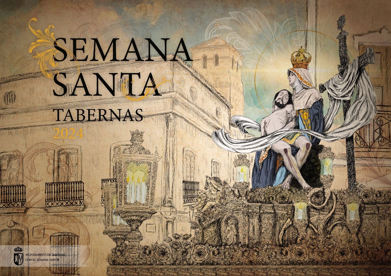 Así es el cartel de la Semana Santa de Tabernas.