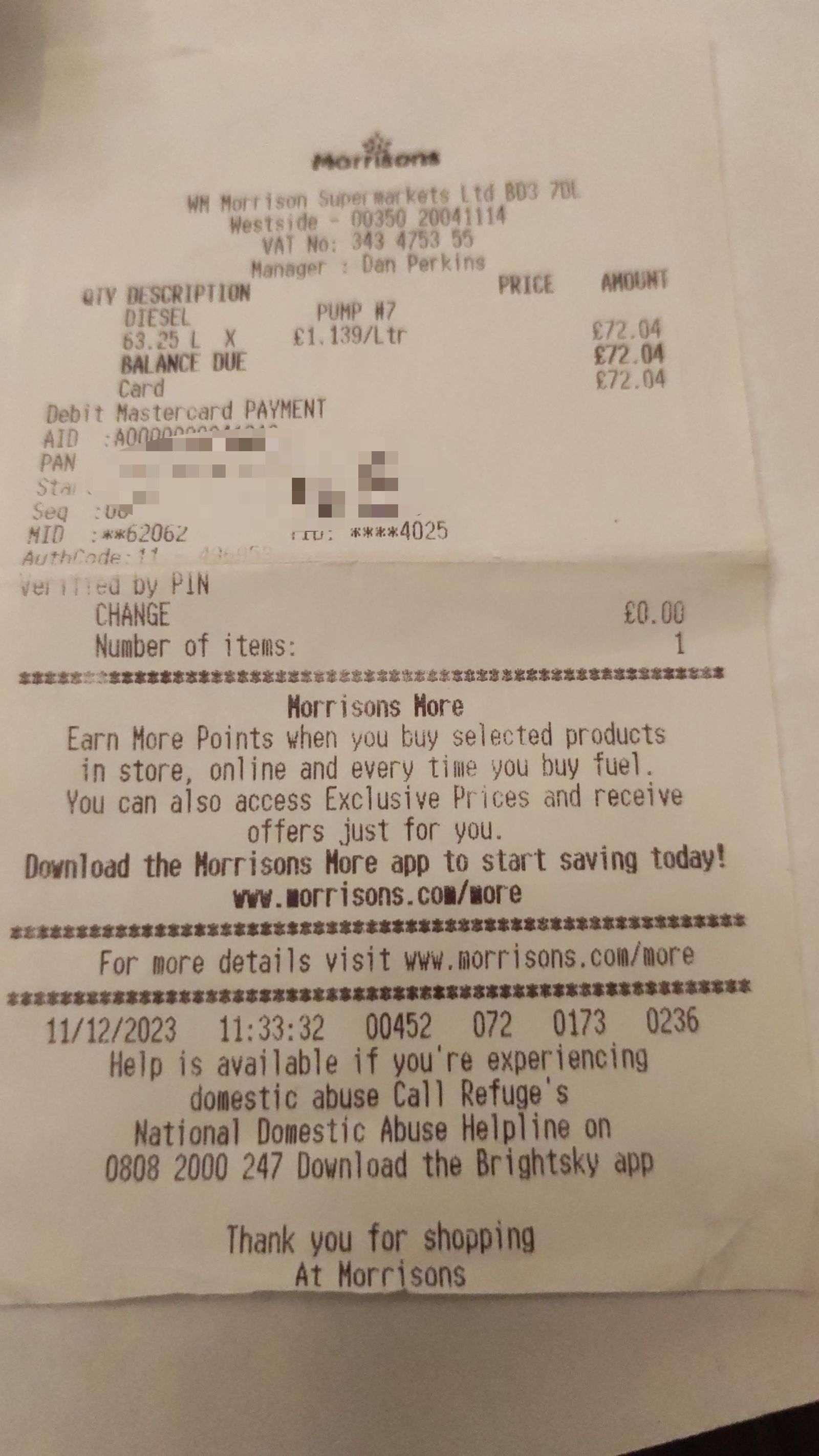 El tique emitido en el que consta la cantidad repostada.