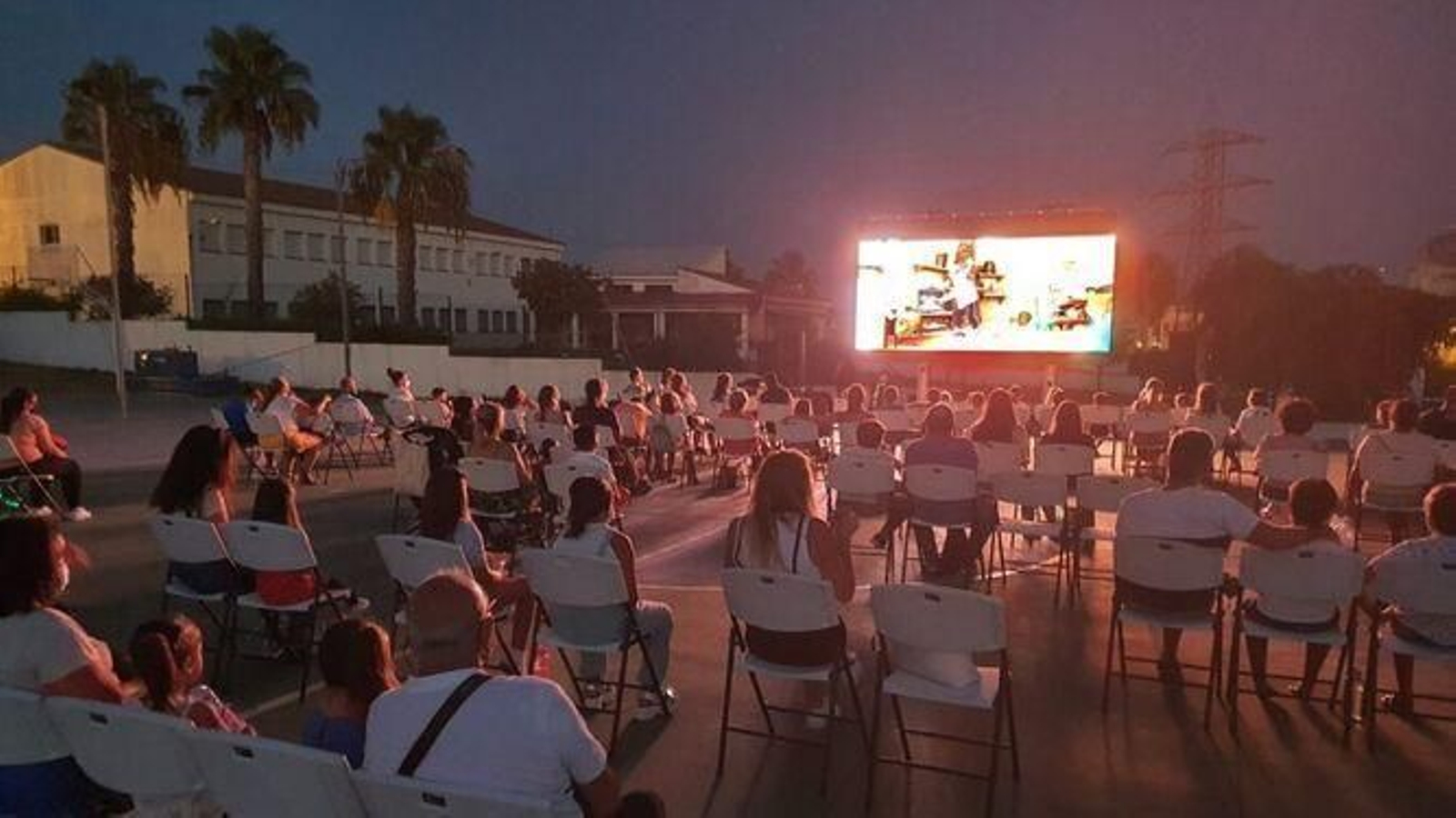 Una de las proyecciones del cine de verano de San Roque.