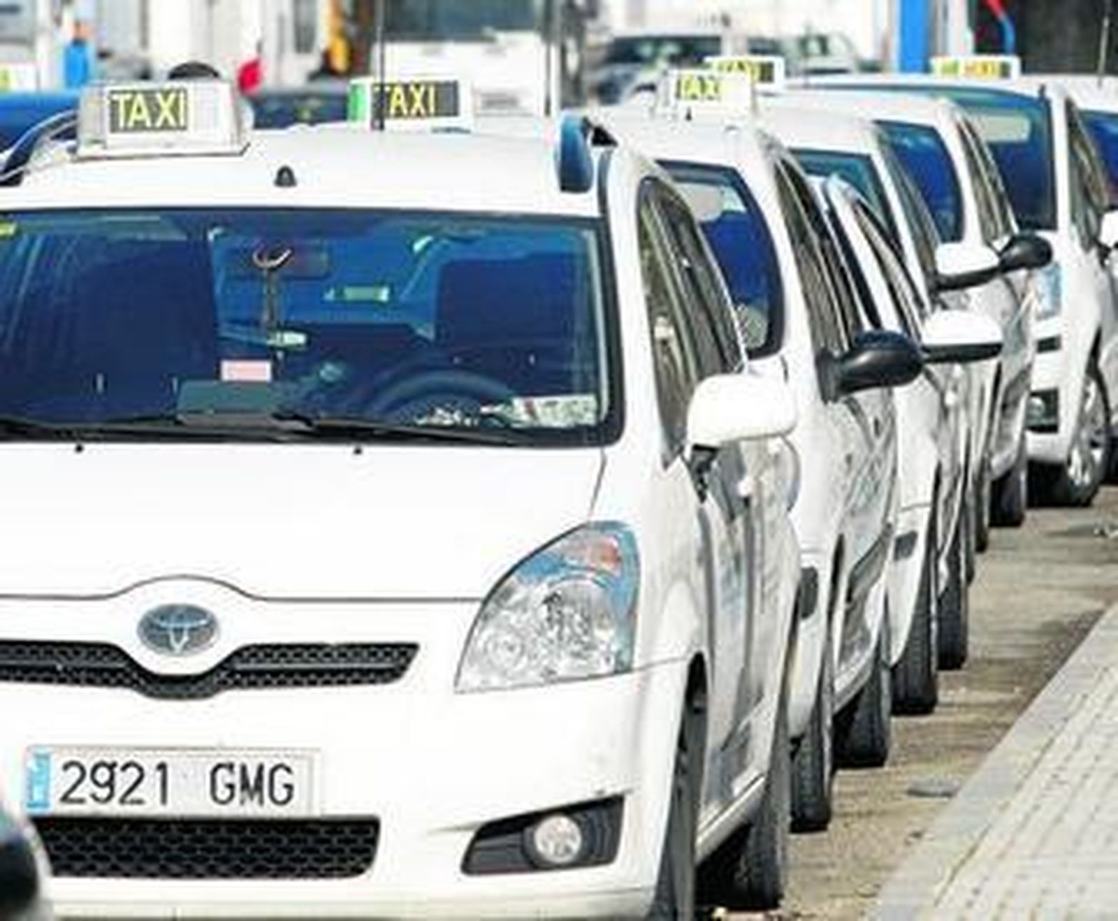 Una parada de taxi de la ciudad.