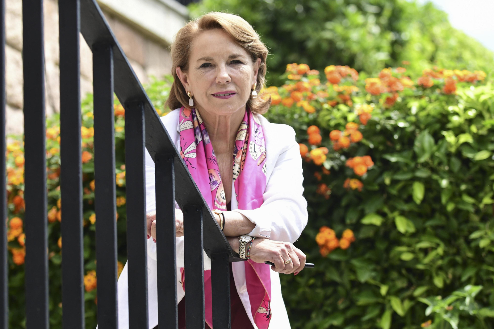 Pilar Serrano, ayer, antes de la entrevista.