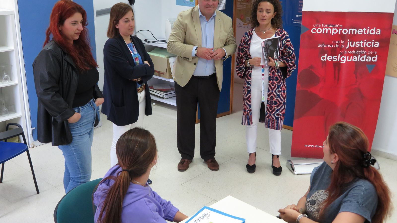Representantes institucionales y de la Fundación Don Bosco de Huelva.