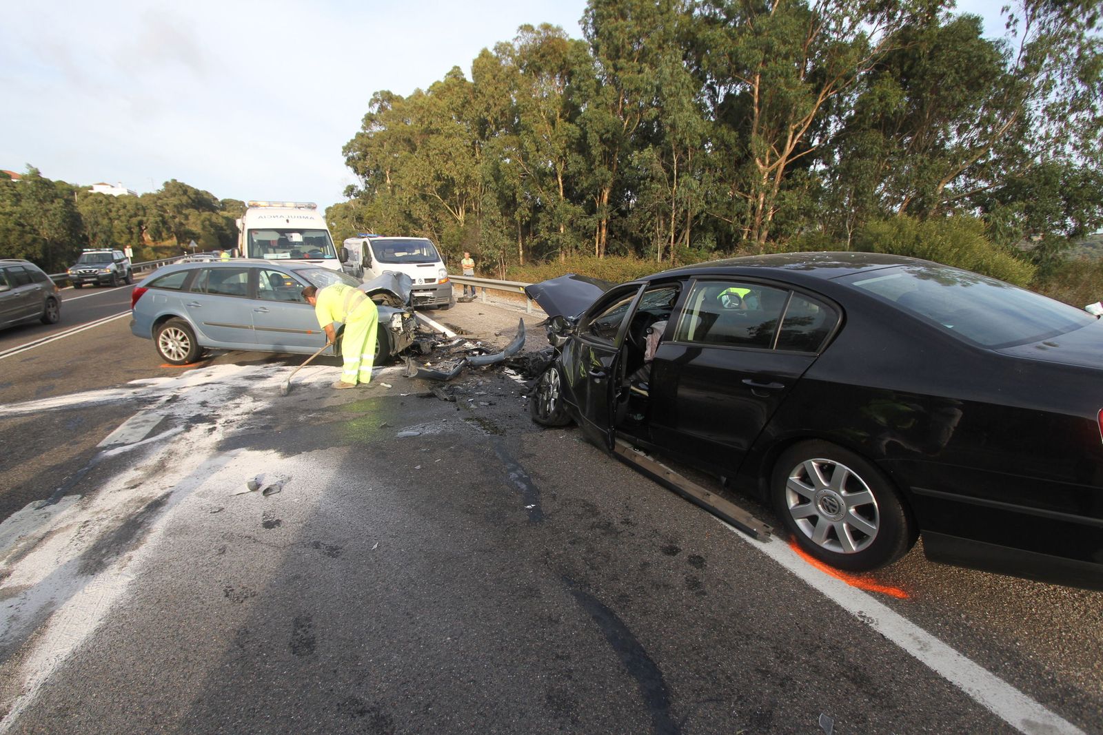 Accidente en la N-340, carretera que se prevé desdoblar.