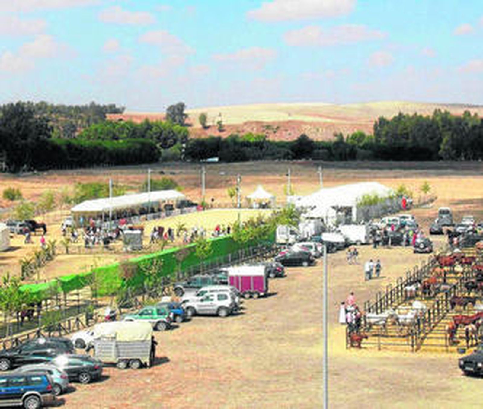 Una imagen del espacio que ocupa cada año la feria de ganado, donde iría el centro hípico.
