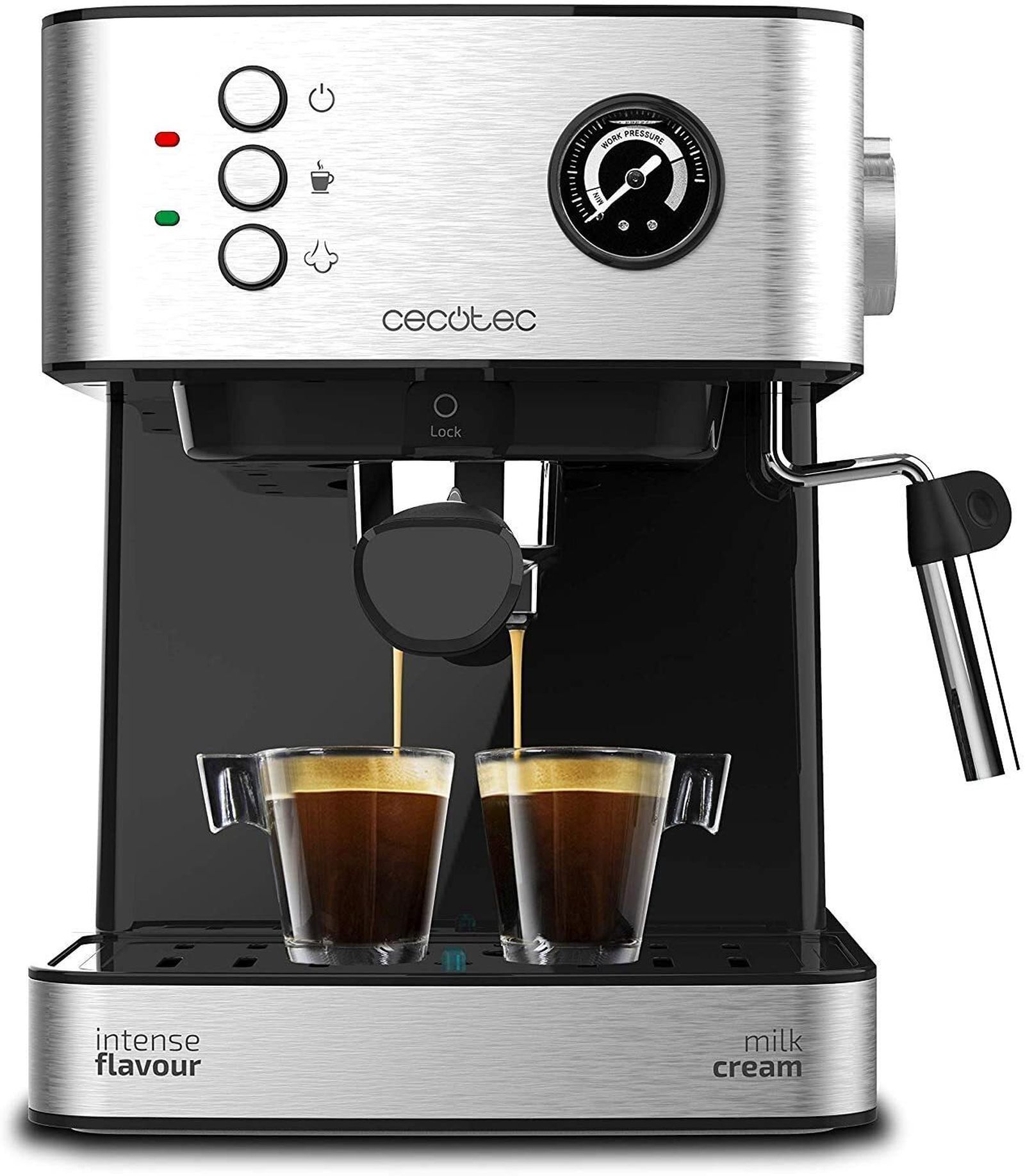 Cecotec Power Espresso 20 Professionale Cafetera. 20 Bares, Manómetro, Depósito