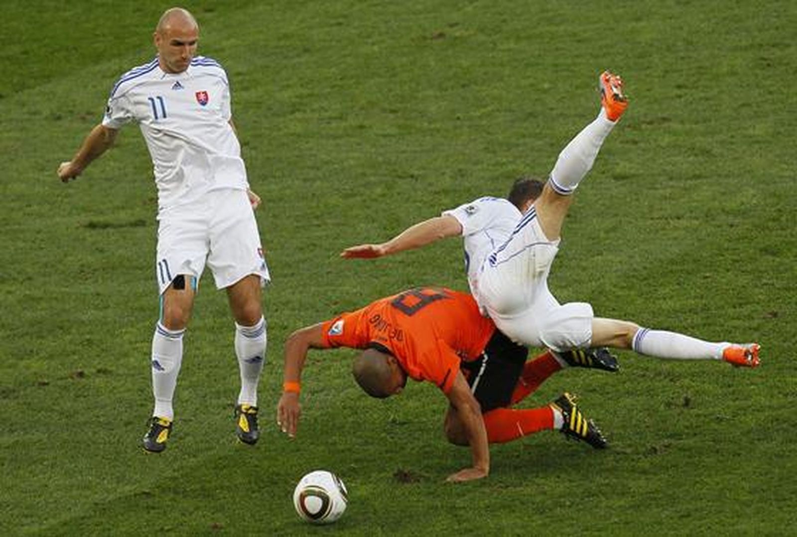 Holanda se mete en cuartos de final después de ganar a Eslovaquia. / AFP