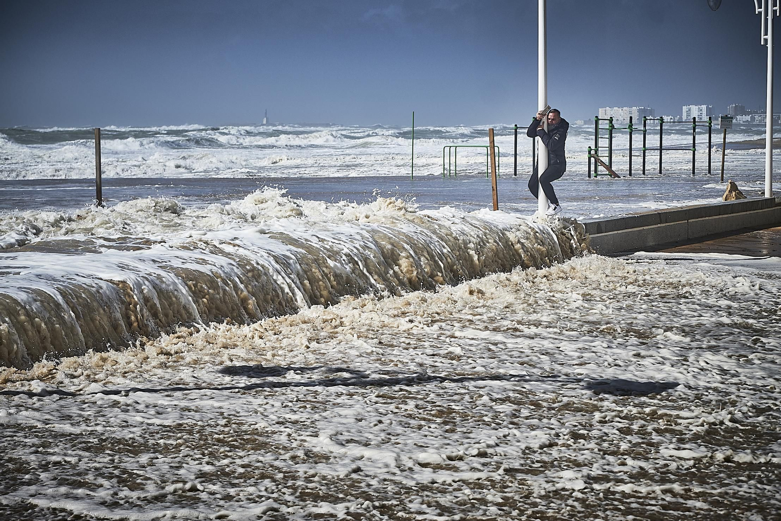 Efectos del temporal en Cádiz