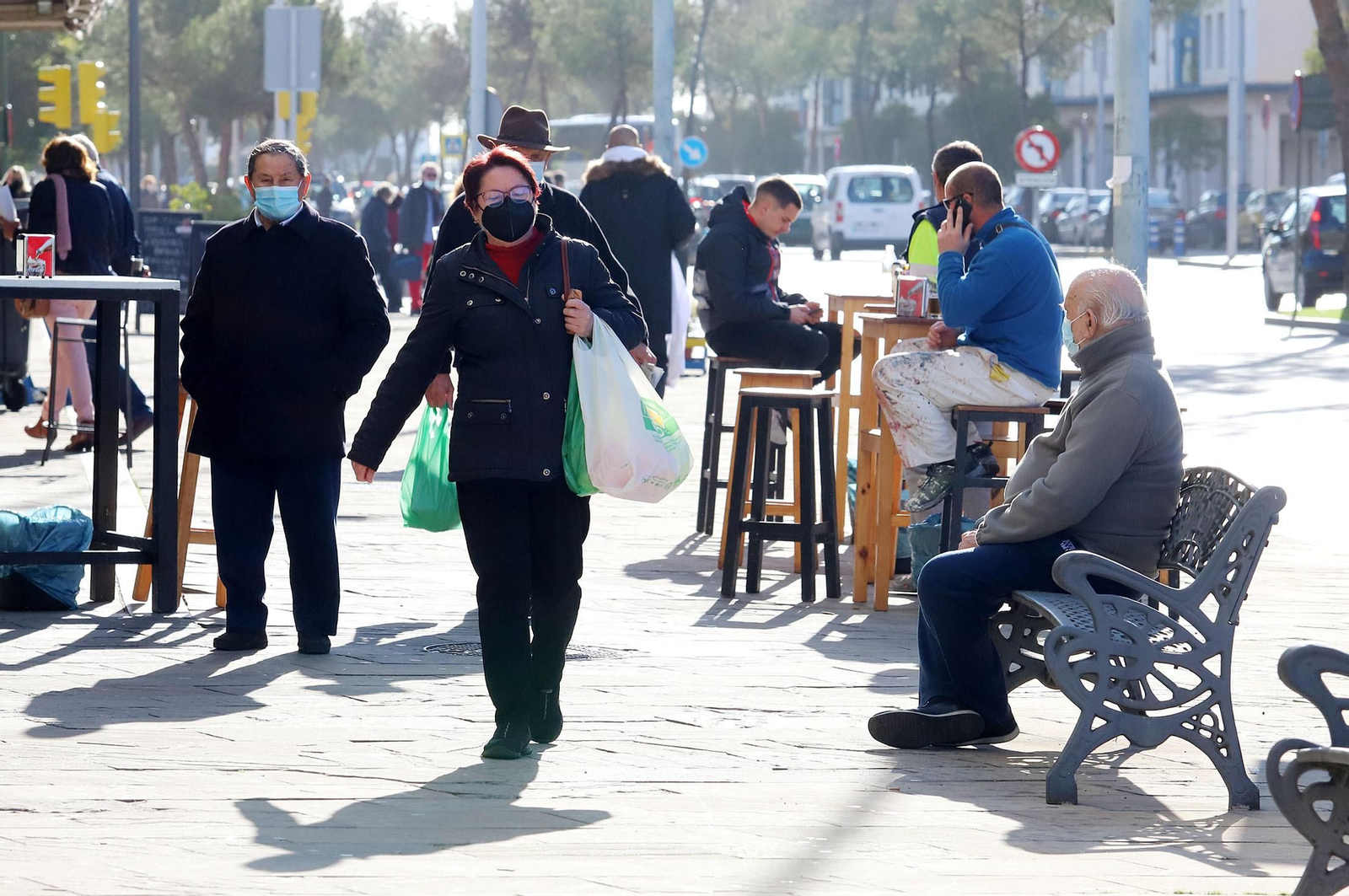 Ambiente en la capital onubense.