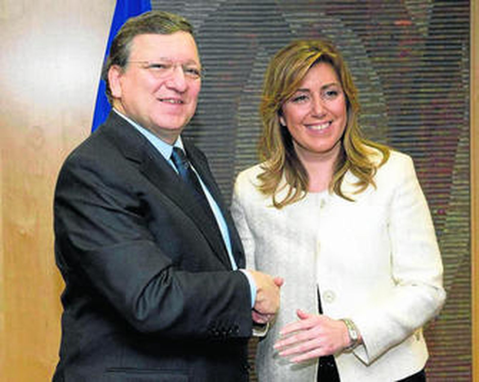 Susana Díaz, que participará en el encuentro, con el presidente de la CE, José Manuel Durao Barroso.