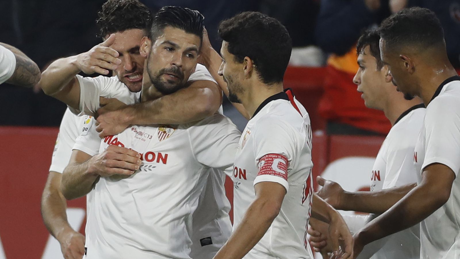 Nolito celebra el segundo gol.
