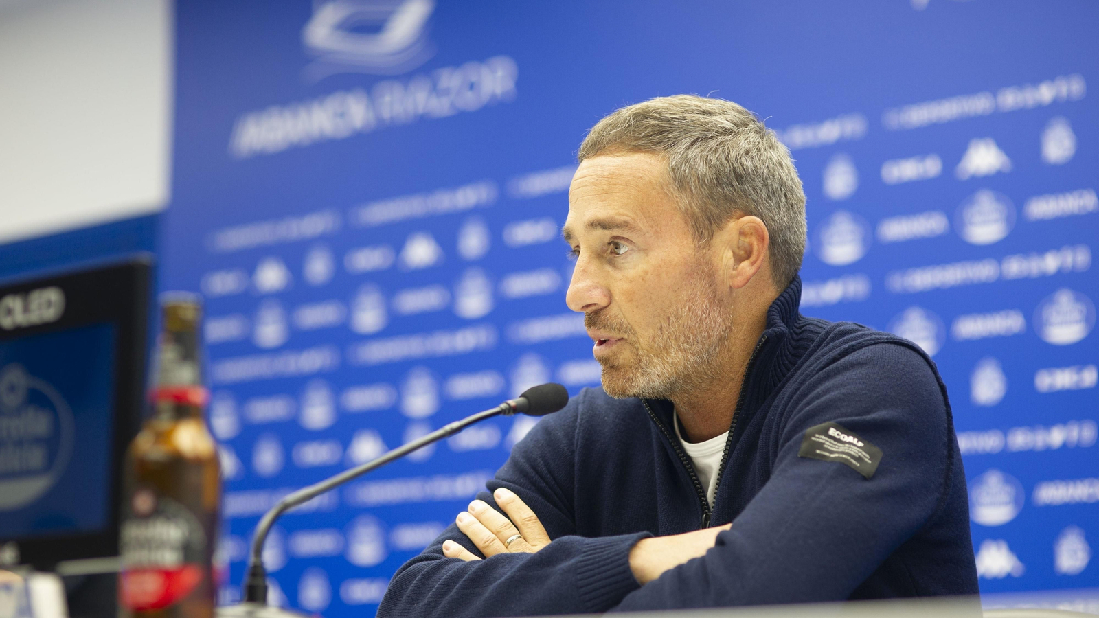 Óscar Cano en sala de prensa tras el duelo ante el Córdoba CF. Óscar Cano en sala de prensa tras el duelo ante el Córdoba CF.