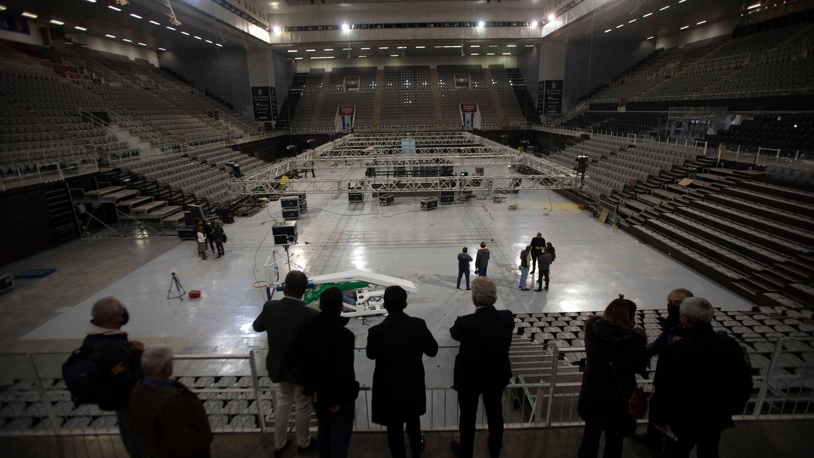 VIsión desde un fondo del Palacio de Deportes.