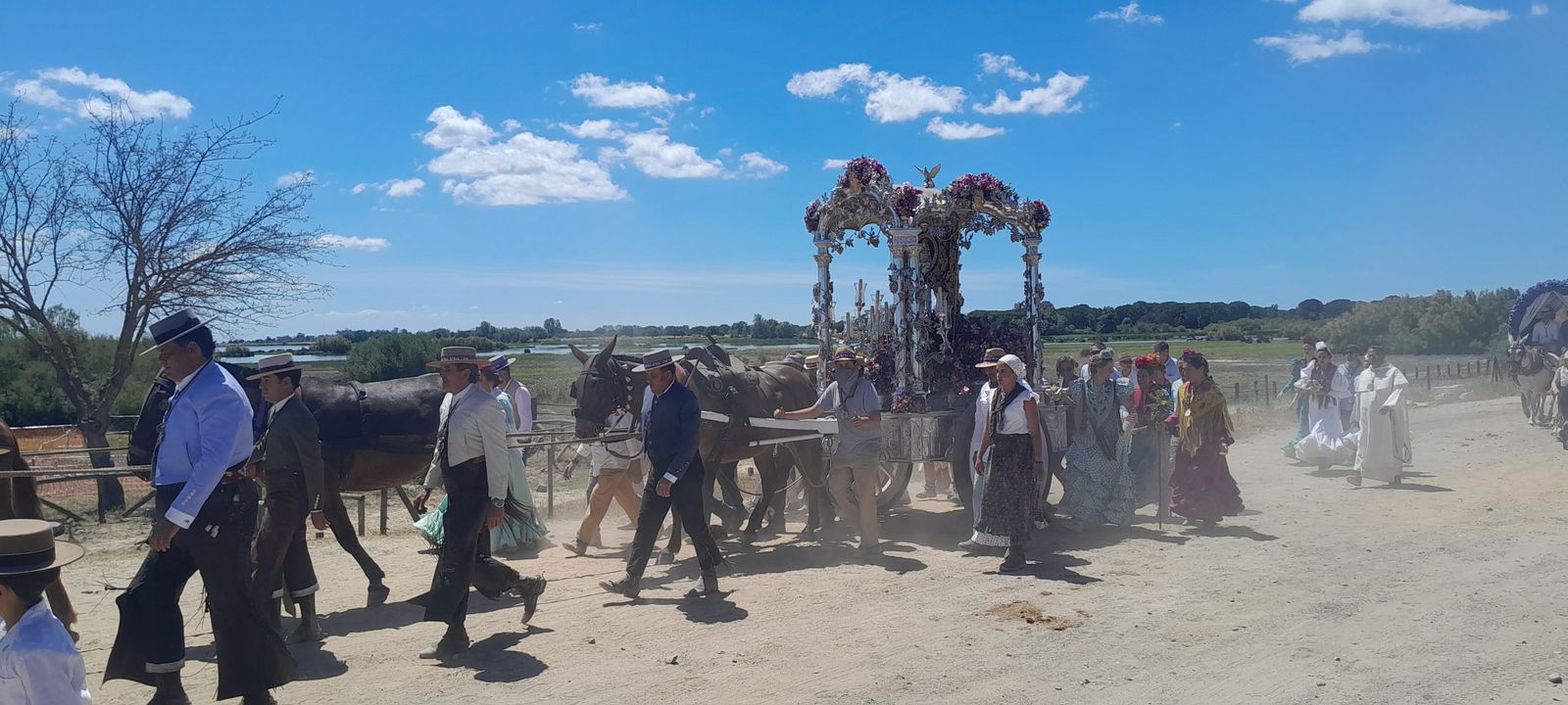 Imágenes de la llegada a la Aldea y presentación de la Hermandad del Rocío de Jerez