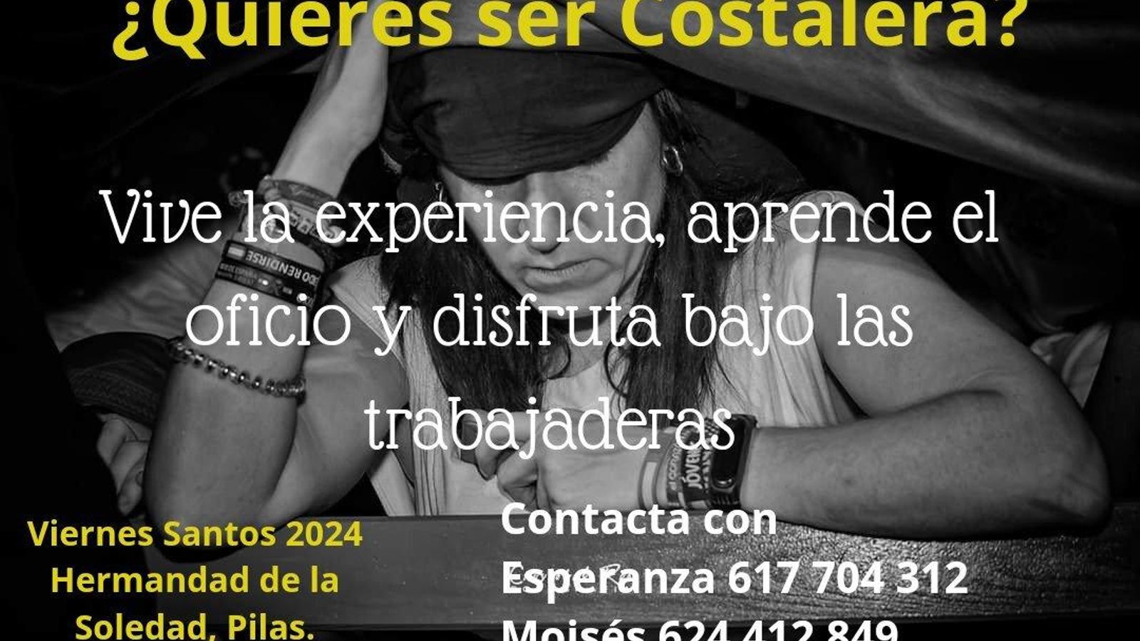 Anuncio para ser costalera en Pilas