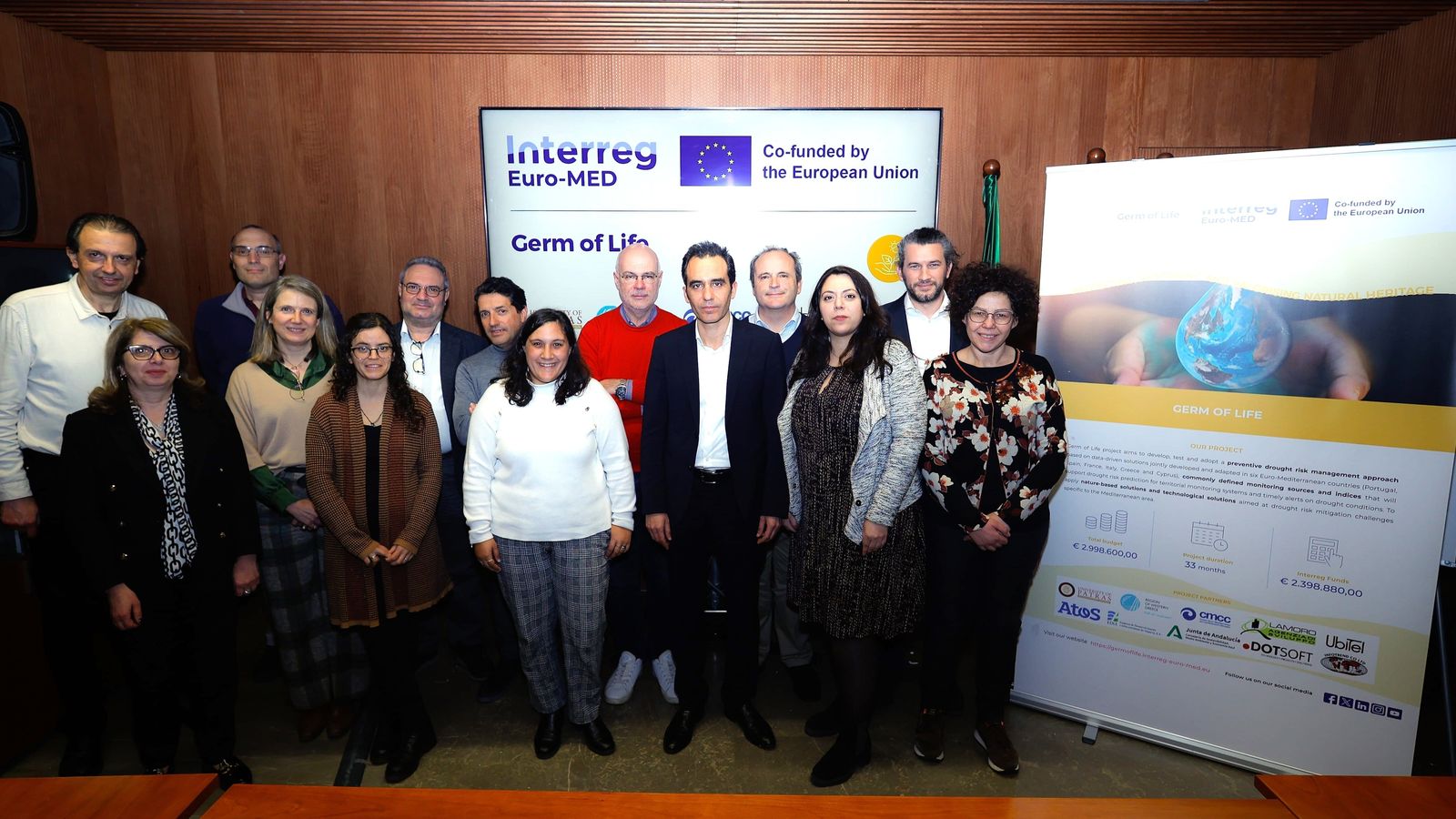 Representantes de los socios del proyecto europeo Germen de Vida en la reunión en Sevilla