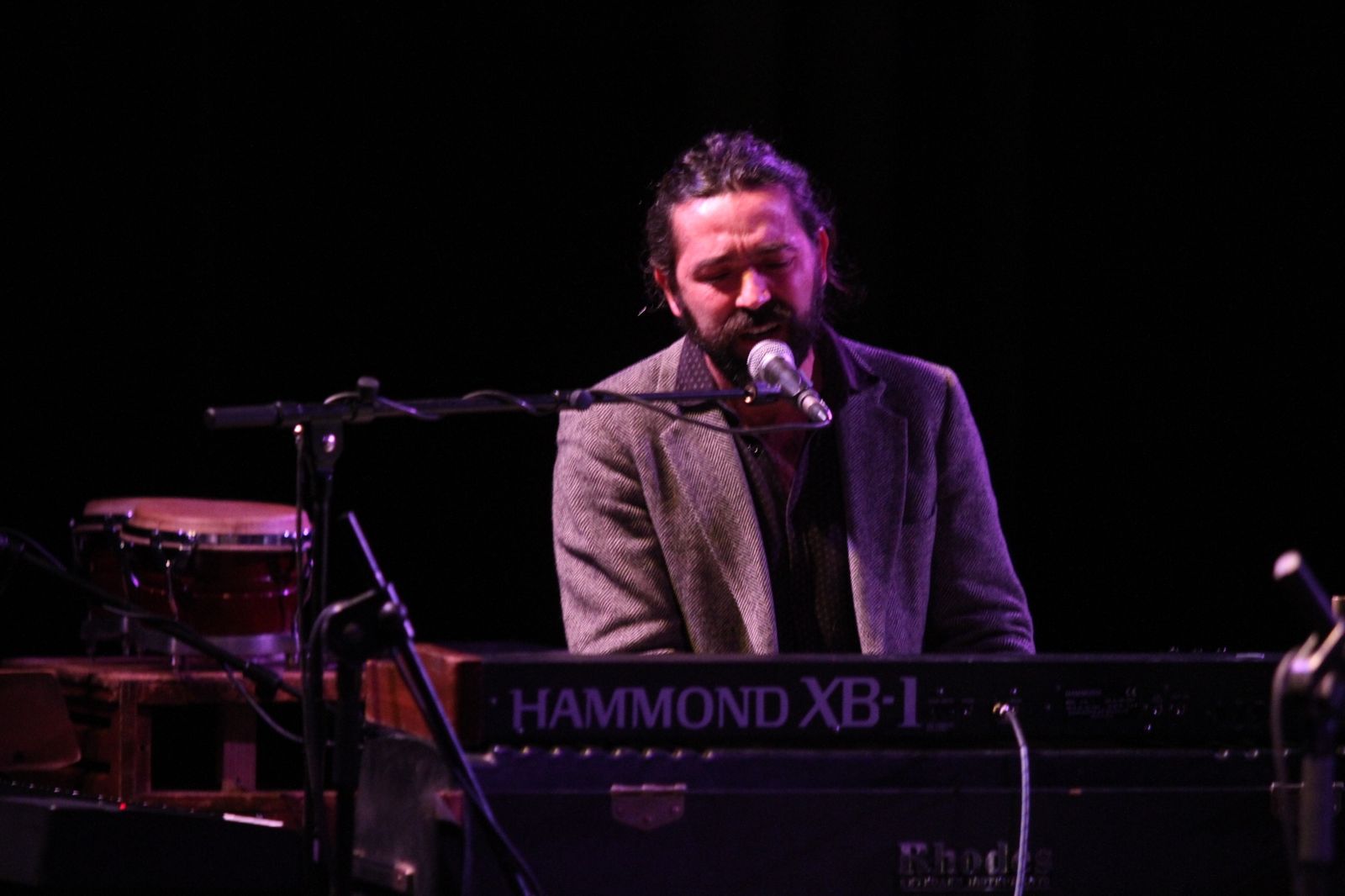Julián Maeso, tras el teclado de su hammond, en el concierto del miércoles.