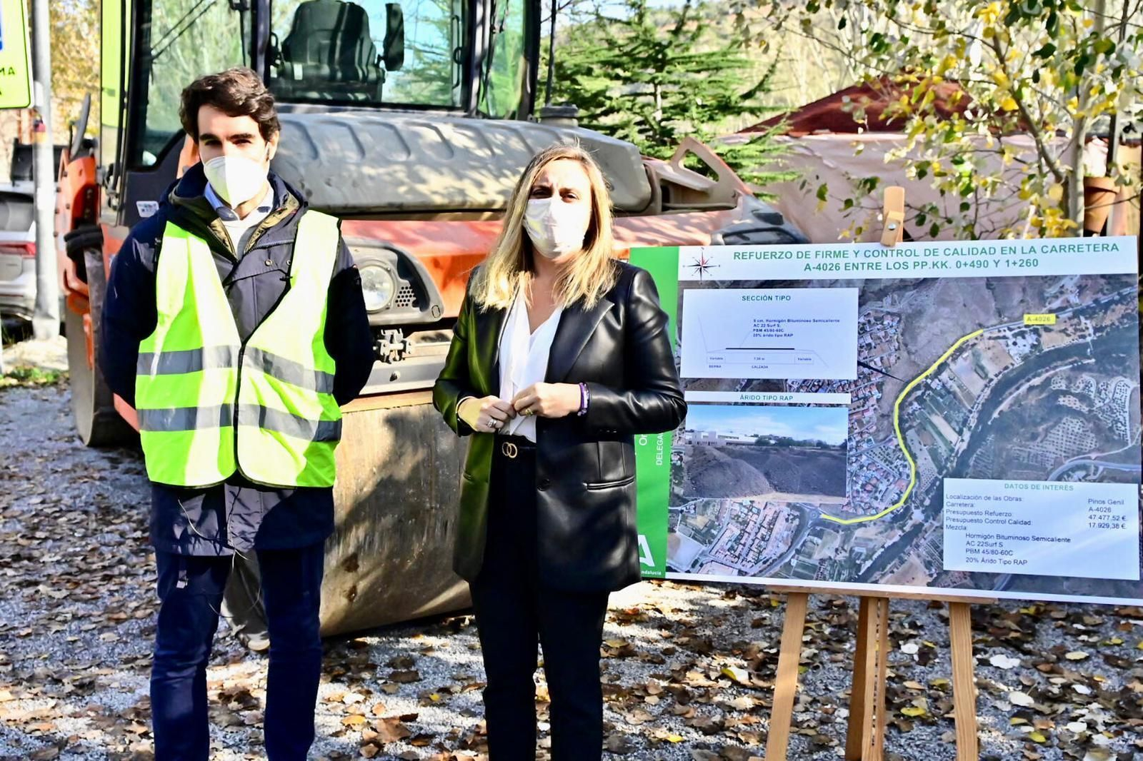 Carazo y Fernando Moreno en la A-4026 de Pinos Genil