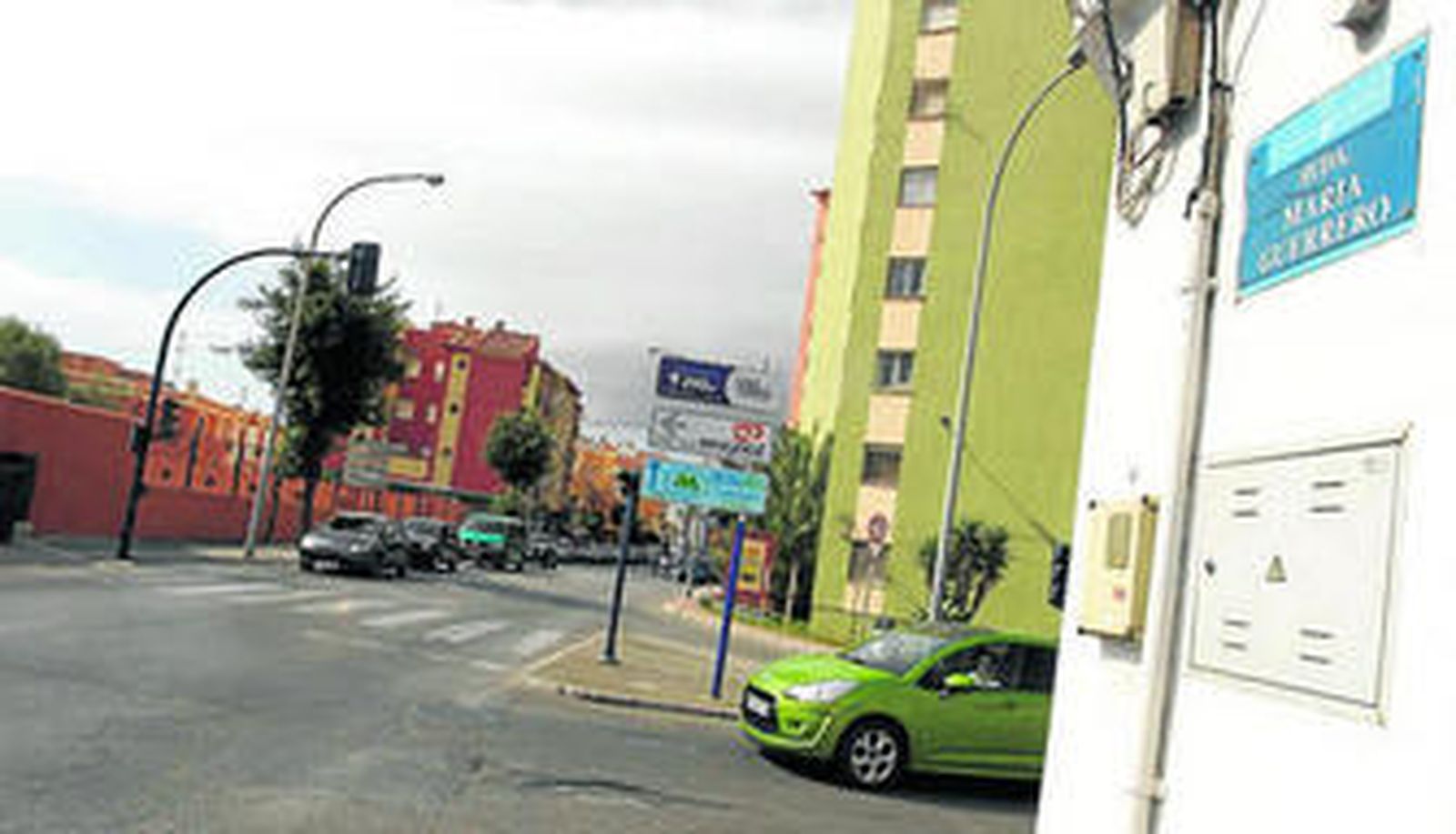 Lugar aproximado de la avenida María Guerrero en el que se produjo el fallecimiento.