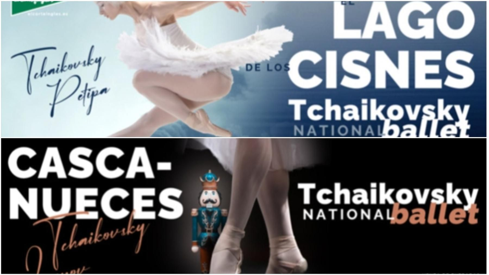 El cartel de ambos espectáculos del Tchaikovsky National Ballet.
