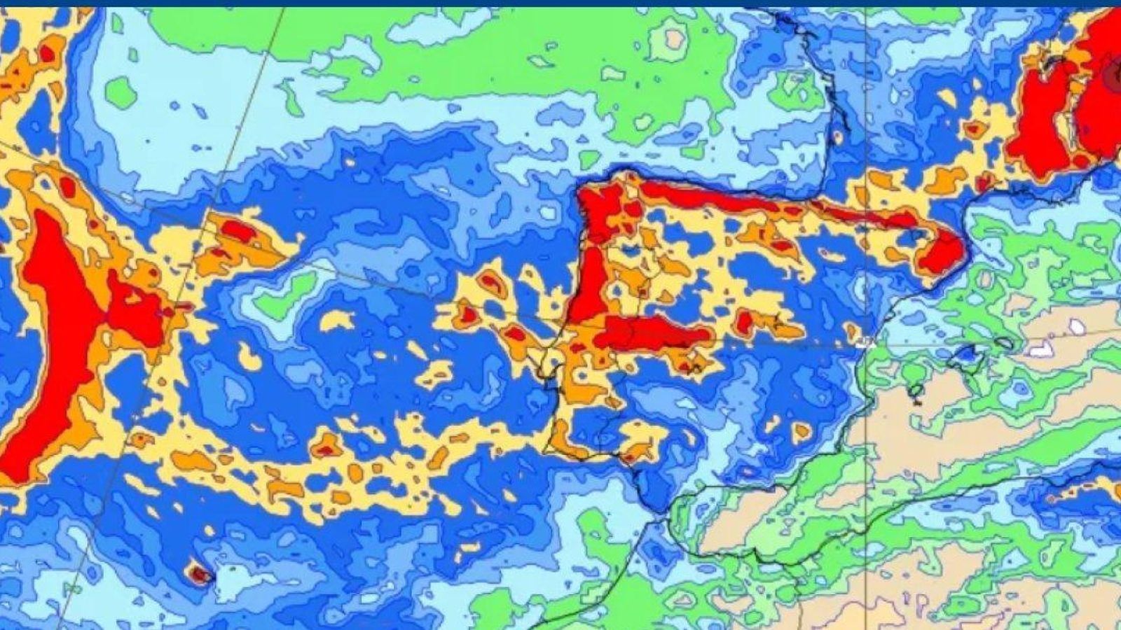 Mapa de previsiones de la Aemet.